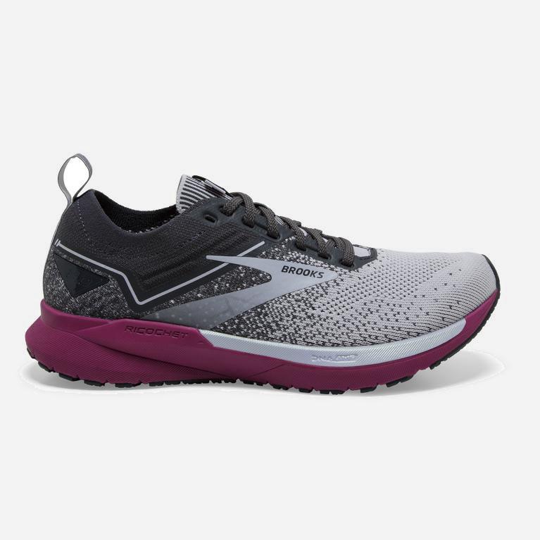 Brooks Ricochet 3 Lightweight - Zapatillas Running Asfalto Mujer - Gris / Lavanda Moradas (WC1627538